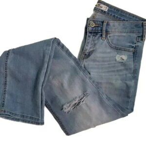 Hollister Distressed Mid Rise Straight Jeans Women's Sz 3R